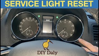 Skoda Yeti service light reset procedure Inspection amp oil [upl. by Nanyk]