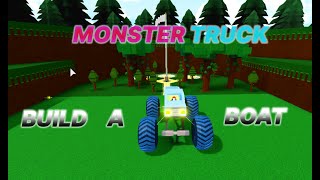 MONSTER TRUCK  How to make a Monster Truck in Build a boat for treasure [upl. by Akcira593]