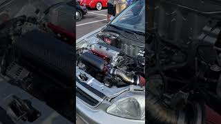 Clean K20 swap in a Honda Civic Hatchback EK [upl. by Nnaeel]