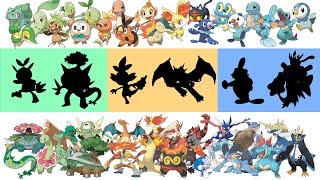 Pokemon Fusion Requests All Grass Type Fire Type Water Type Pokemon Evolutions Gen 17 [upl. by Enialahs]