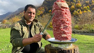 A huge Doner Kebab made of Homemade and Fresh Meat After this video you will get hungry [upl. by Ollopa]