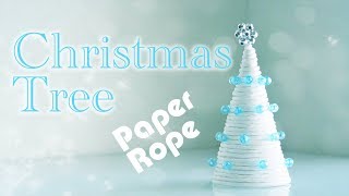 簡単！紙ひもで作るクリスマスツリーの作り方  How to Make Paper Rope Christmas Tree [upl. by Marys821]