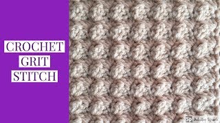 Crochet GRIT Stitch Variation  Beginner LevelOne Row RepeatCrochet Scarf [upl. by Ahsinnek199]