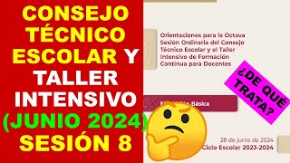 Soy Docente CONSEJO TÉCNICO ESCOLAR Y TALLER INTENSIVO JUNIO 2024 SESIÓN 8 [upl. by Abra]