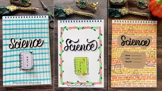 Top 5 Simple Assignment Front Page Design Science  DIY Notebook Cover Designs [upl. by Orland354]