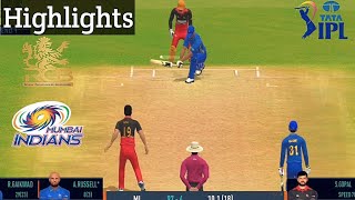 RCB vs MI  IPLRCPL 2025 🏆  Highlights  Real cricket 24 [upl. by Francisca]