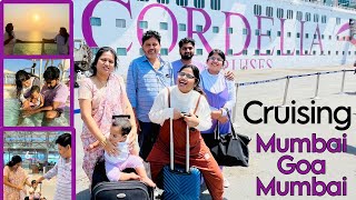 Cordelia Cruise MumbaiGoaMumbai Vedh 1st flight and Cruise Experiencing cruise vlog1 [upl. by Annnora]