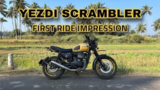 Yezdi Scrambler first ride impression [upl. by Lissie]