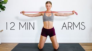 12 min UPPER BODY RESISTANCE BAND Workout At Home [upl. by Enortna394]