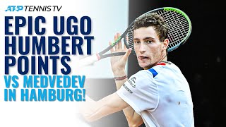 Epic Ugo Humbert Points In First Top10 Win vs Medvedev  Hamburg Open 2020 [upl. by Boor]