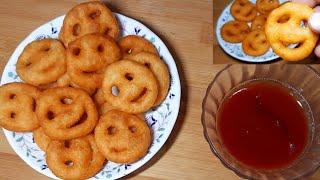 Homemade McCains potato smiles Potato smiley face Potato smiley recipe How to make potato smiles [upl. by Notgnilliw36]