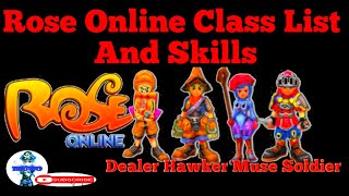 Rose Online Class List and Skills  Easy way to choose class upgrade skills and Stat points [upl. by Cypro]