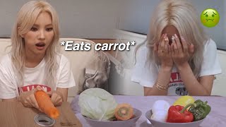 GIDLE Soyeon trying to eat vegetables a disaster [upl. by Biondo328]