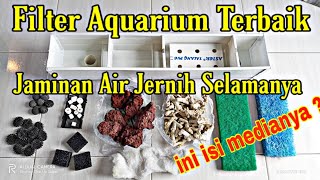 Filter amp isi media Filter Aquarium terbaik filter talang agar air tidak mudah kotor dan tetap jernih [upl. by Labaw]