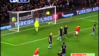 Nemanja Vidic GOAL vs Aston Villa 01022011 [upl. by Onailime]