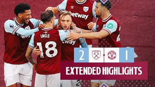 Extended Highlights  West Ham 21 Manchester United  Premier League [upl. by Merrick]