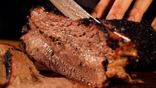 How to Smoke a Brisket  Recipe  Kamado Charcoal Grill  BBQGuyscom [upl. by Eniruam]