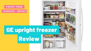 GE Upright Freezer review  Garage ready 173 cu ft FrostFree Upright Freezer  Subbucooks [upl. by Ikey]