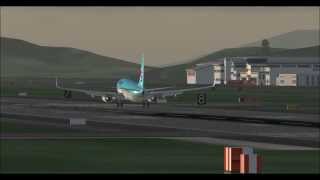 fsx PMDG 737 Korean air landing at Incheon 33Rpmdg777 [upl. by Nosnorb977]