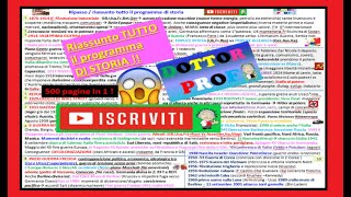 ✅RIPASSOriassunto TUTTO IL PROGRAMMA DI STORIA 😱 esame maturità  esame terza media parte1🌈 [upl. by Publus]