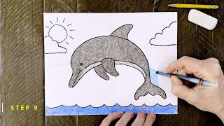 How to Draw a Dolphin [upl. by Chuipek]