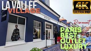 Paris France Luxury Outlet Shops in La Vallée Village  4K  DJI Pocket Osmo 3  Gucci  Prada etc [upl. by Rosen]