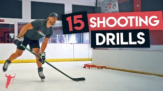 15 HOCKEY SHOOTING DRILLS PERFECT FOR AT HOME 🏒 [upl. by Oirromed]