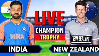 India vs New Zealand Match 12  Live Cricket Match Today  IND vs NZ  Champions Trophy NZ Batting [upl. by Onitnevuj602]