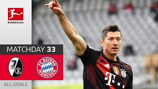 40 Goals Lewandowski Equals Müllers Record  SC Freiburg  FC Bayern München  22  All Goals [upl. by Warthman]