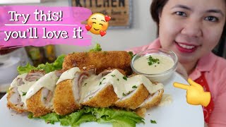 Chicken Cordon Bleu Recipe with White Sauce [upl. by Nettirb]