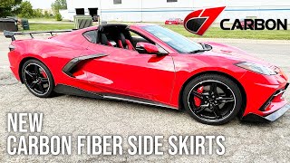 2020 C8 Corvette Carbon Fiber 5VM Side Skirt Overview  Install  C7Carbon corvette c8 5vm [upl. by Gorlicki794]