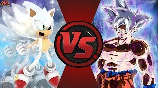 HYPER SONIC vs GOKU Dragon Ball Super vs Sonic The Hedgehog  Cartoon Fight Animation [upl. by Jessen]