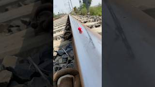 Train vs red candy 🍬 what😱 happened next… [upl. by Aidualc]