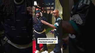 Marshawn Lynch tackles Gillie 😭 [upl. by Shirl]