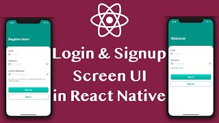 Login amp Signup Screen UI Design Tutorial in React Native [upl. by Tnarg133]