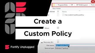 Create a Custom Policy in WebInspect [upl. by Mayda277]