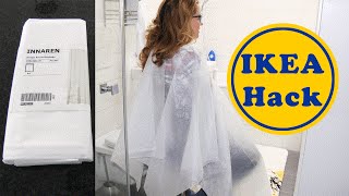 Frisierumhang aus IKEA Duschvohang für 2 € nähen  DIY  Anfänger [upl. by Winslow]