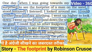 Learn English through Story  Learn Story Reading  Footprint by Robinson Crusoe [upl. by Wrand501]