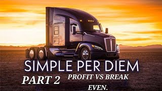 TRUCKING ‼️2024 BREAKING NEWS FROM IRS ABOUT PER DIEM SIMPLE PER DIEM PART 2 PROFIT amp BREAKEVEN [upl. by Iroc130]