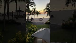 Sunset from the balcony at The Victoria Beachcomber hotel in Mauritius [upl. by Wolfson]