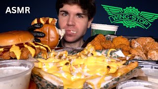 ASMR MUKBANG WINGSTOP EXTRA CRISPY CHICKEN amp FRIES  WITH CHEESE  RANCH [upl. by Oicapot]