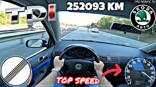 Skoda Fabia 19 TDI 101HP  TOP SPEED on German AUTOBAHN  NO LIMIT [upl. by Catha]