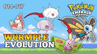 How To Evolve Wurmple Into Dustox and Beautifly  Hoenn Pokedex [upl. by Aynatal]