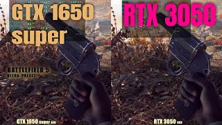 GTX 1650 super vs RTX 3050 [upl. by Yrtneg]