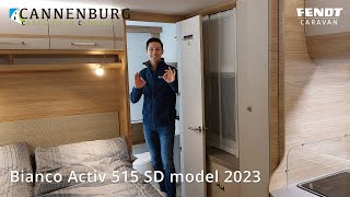 Caravan review Fendt Bianco Activ 515 SD model 2023 [upl. by Ahseya]