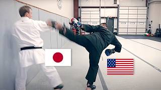 American vs Japanese KARATE Real Sparring [upl. by Euqinmod]