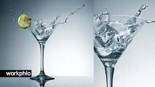 Simple Martini Splashes  Splash Photography Tutorial with Speedlights [upl. by Erdah833]