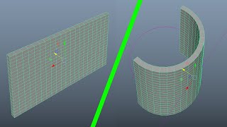 Simple DeformBend In Maya In 1 Minutes [upl. by Eelanna]