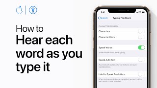 How to have your iPhone and iPad speak each word as you type — Apple Support [upl. by Meta611]