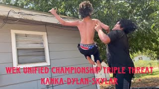 Kanaka answers a challenge WEK Unified championship Triple threat Extreme Rules [upl. by Gombach]